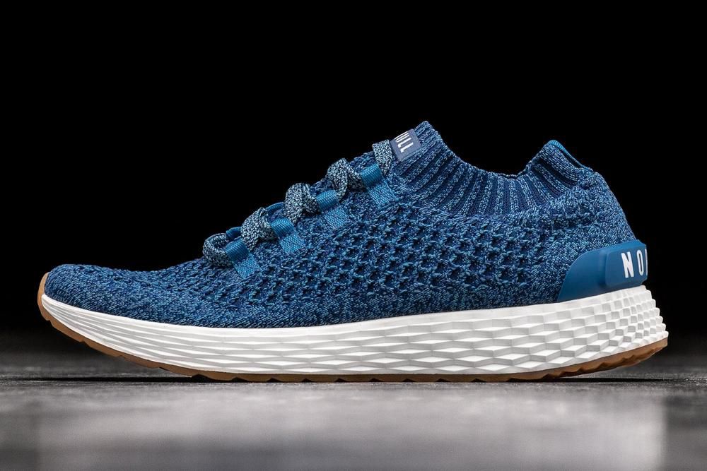 NOBULL Men's Atlantic Knit Running Shoes - Blue - Ireland (9452JNWBX)